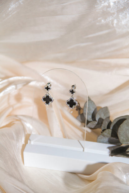 Astrid Black Clover Earrings