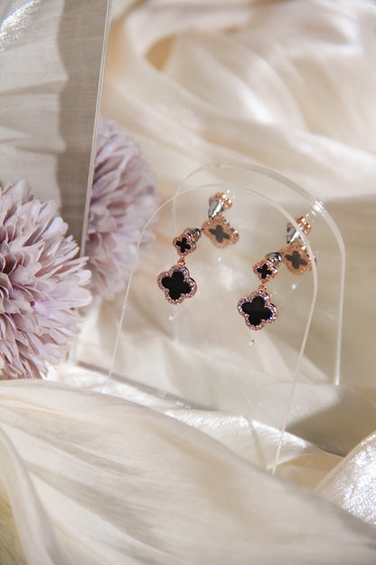 Astrid Black Clover Earrings