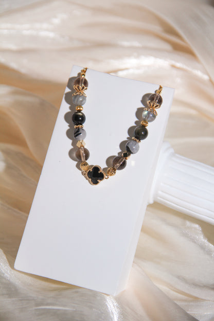 Shelby Black Clover Bracelet