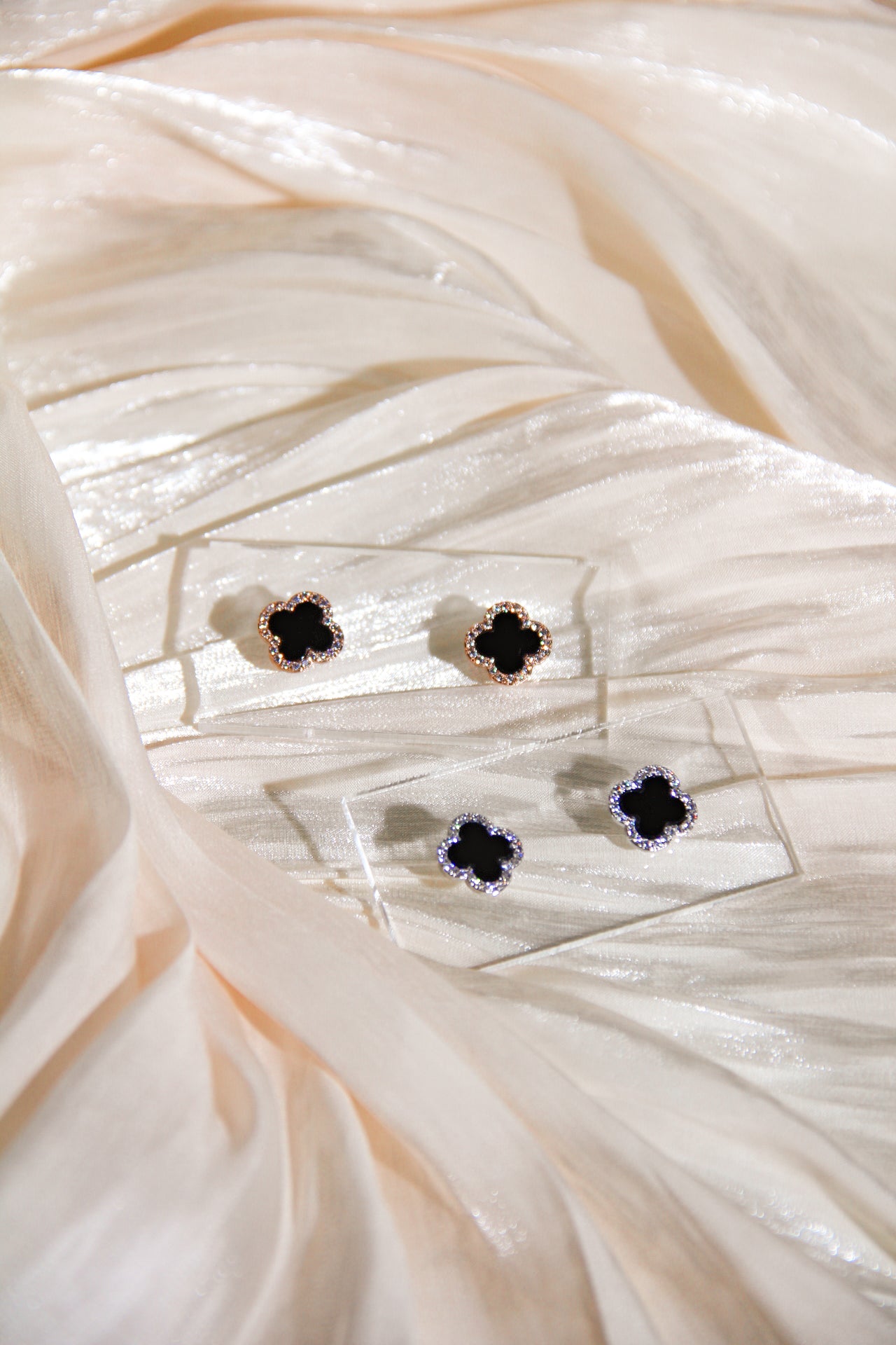 Astrid Black Clover Earrings