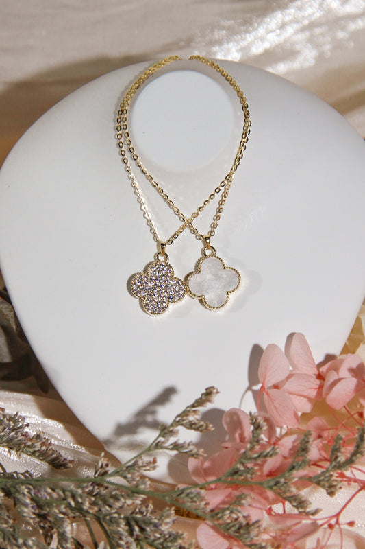 Ciara Double Sided Clover Necklace