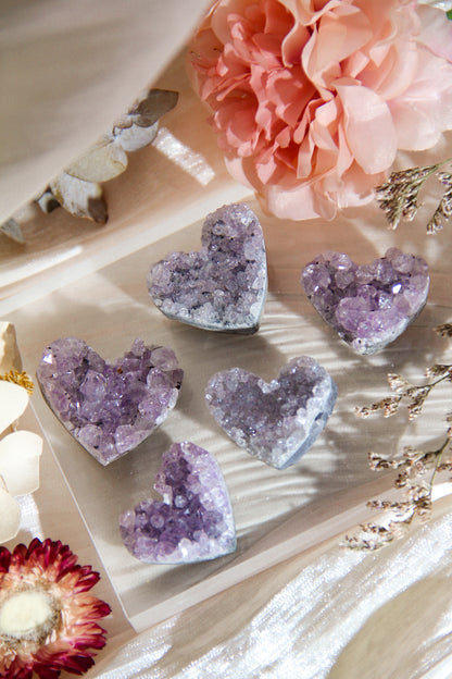 Amethyst Heart Cluster