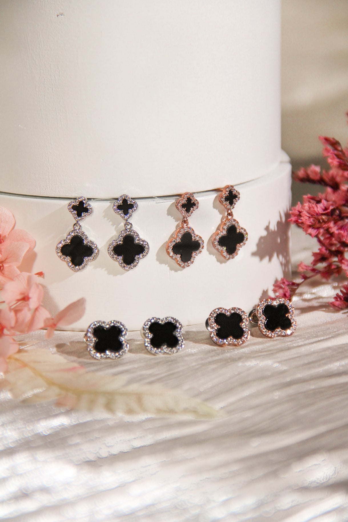 Astrid Black Clover Earrings