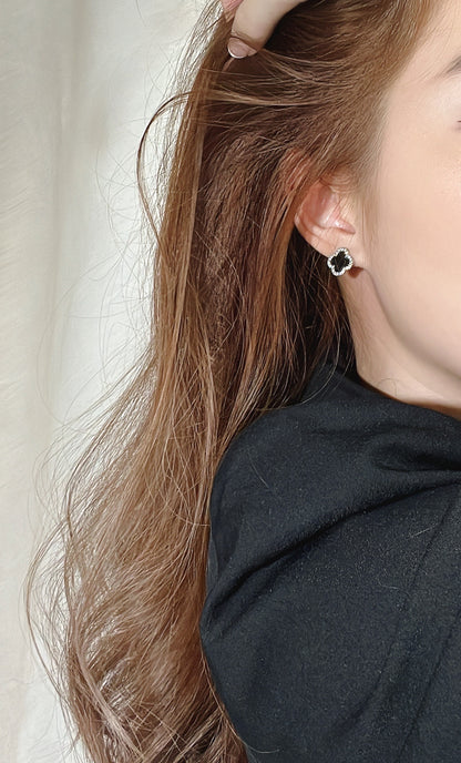 Astrid Black Clover Earrings